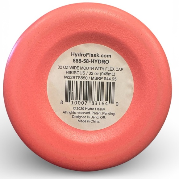 Hydro Flask 32 Oz Wide Mouth With Flex Cap Coral Pink Aqua Lid Stainless Steel - Picture 5 of 7